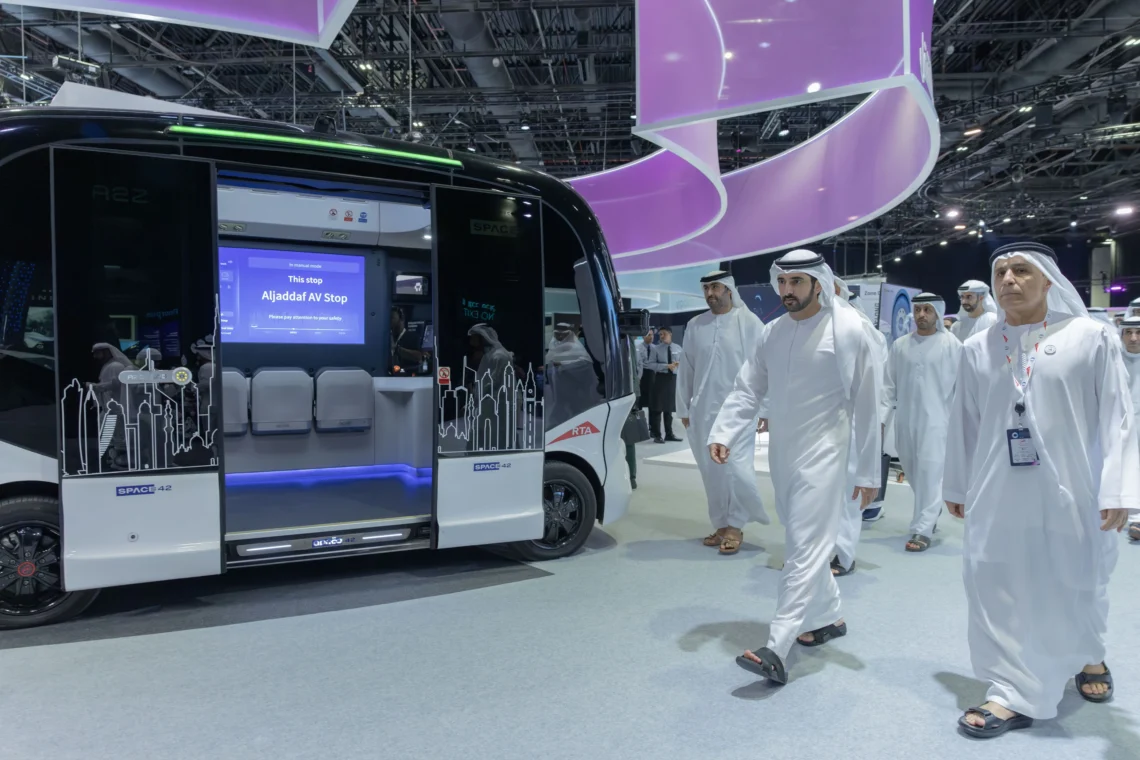 His Highness Sheikh Hamdan bin Mohammed bin Rashid Al Maktoum, Crown Prince of Dubai, Deputy Prime Minister, Minister of Defence, and Chairman of The Executive Council of Dubai at the Dubai World Congress for Self-Driving Transport 2025- Image by WAM